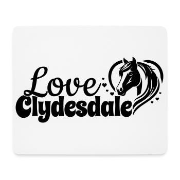 Clydesdale Love Heart Horse Head - Mouse Pad (horizontal) - white - Front