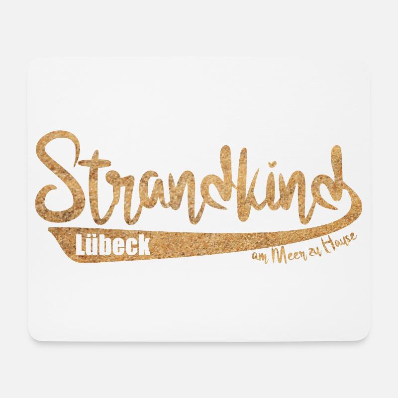 AM MEER ZU HAUSE ❤ Lübecker Strandkind - Mouse Pad (horizontal) - white