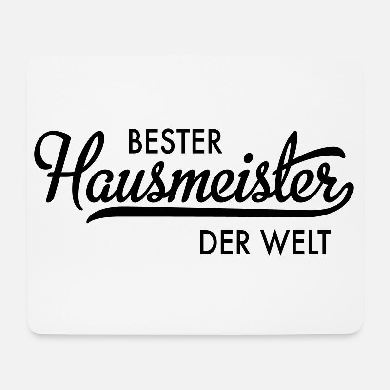 Bester Hausmeister der Welt - Mousepad (Querformat) - Weiß
