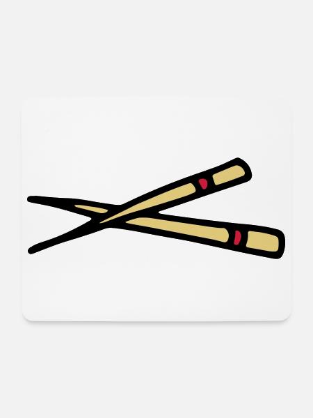 Essstäbchen chopsticks baguettes - Mousepad (Querformat) - Weiß