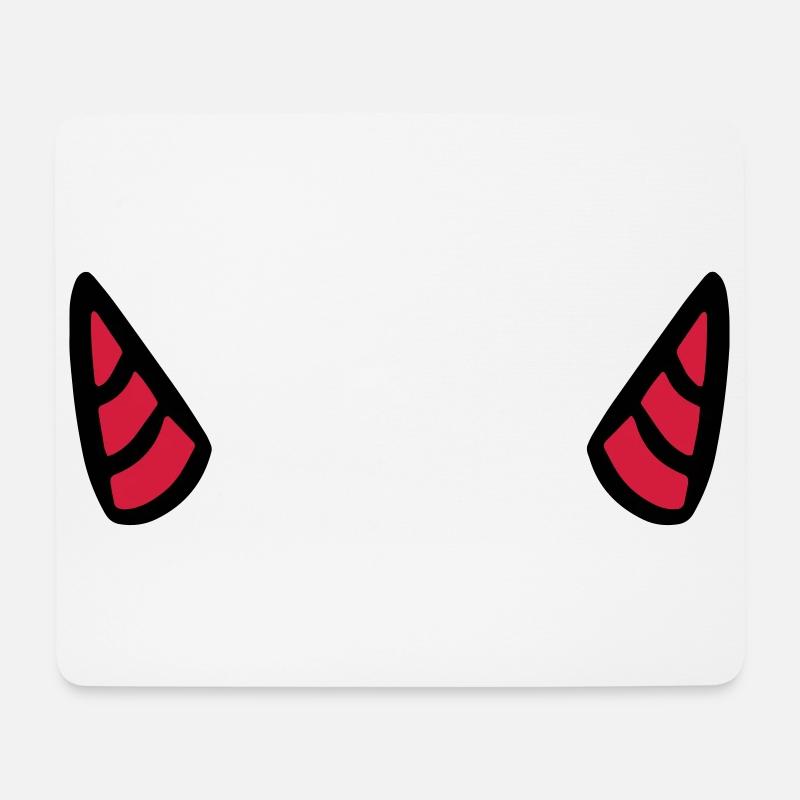 Devil's horn devil devil horn evil - Mouse Pad (horizontal) - white
