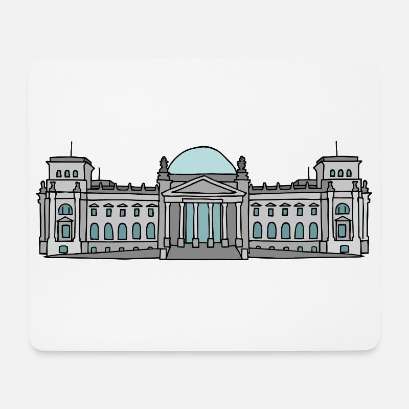 Reichstagsgebäude BERLIN - Mousepad (Querformat) - Weiß