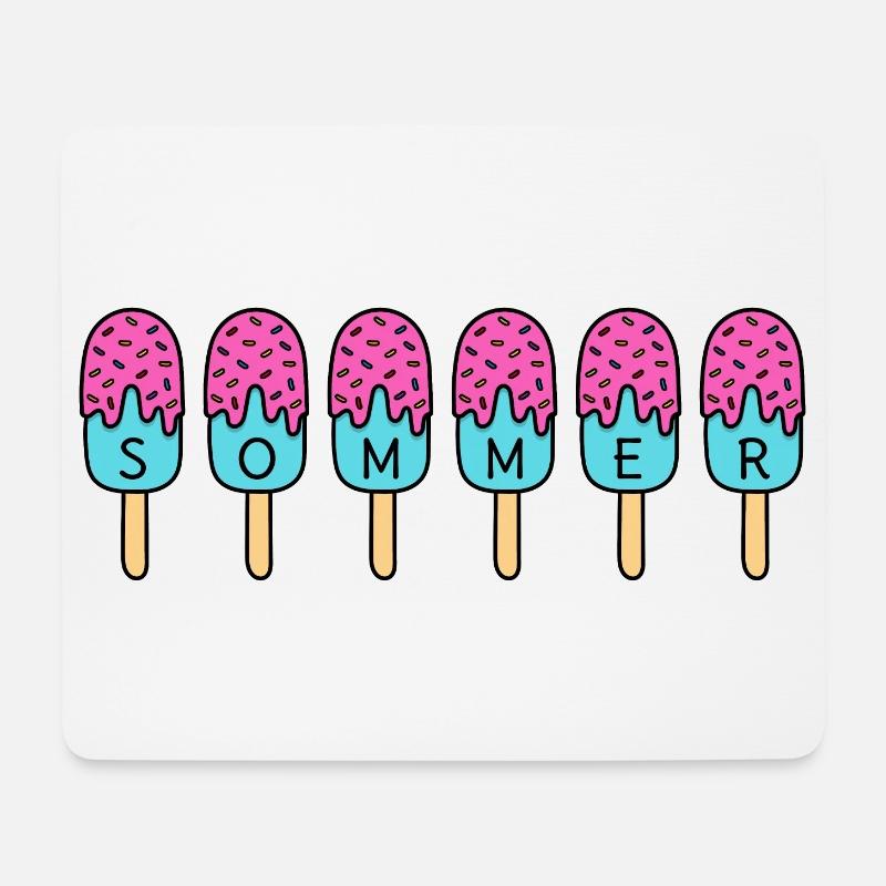 Sommer Eis - Mousepad (Querformat) - Weiß