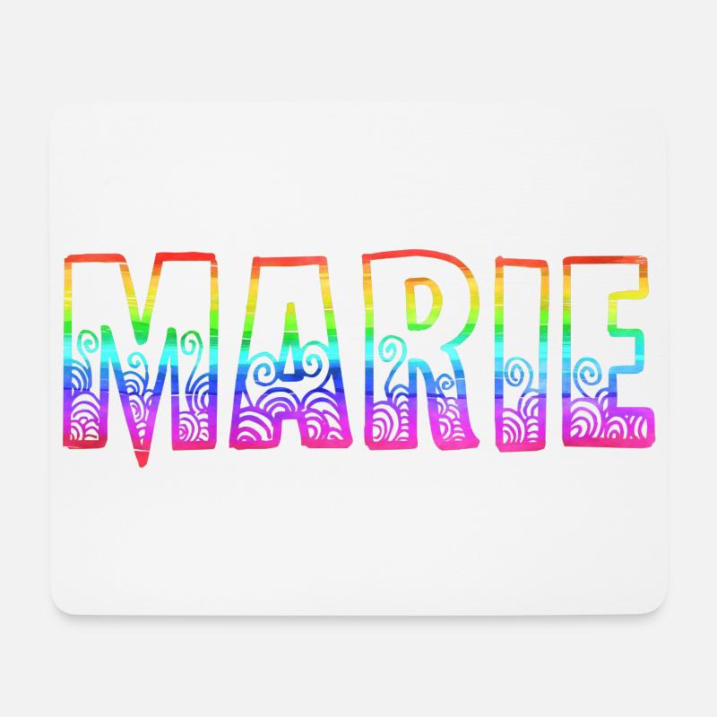 marie rs regenbogen - Mousepad (Querformat) - Weiß