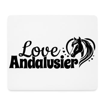 Andalusian Love Heart Horse Head - Mouse Pad (horizontal) - white - Front