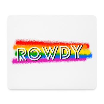 Queer Rowdy - Mouse Pad (horizontal) - white - Front