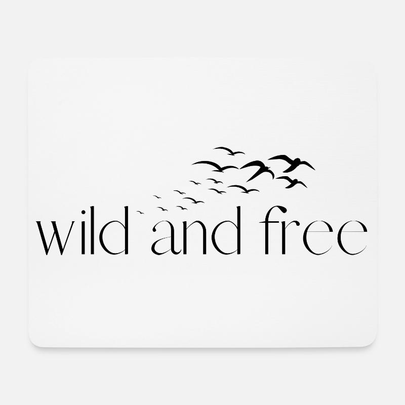 wild and free - Mousepad (Querformat) - Weiß