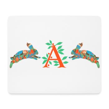 lapins e 4 a - Tapis de souris (format paysage) - blanc - Devant
