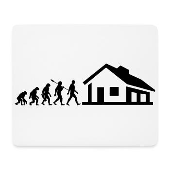 Evolution - constructeur - maison - construction - maison unifamiliale - Tapis de souris (format paysage) - blanc - Devant