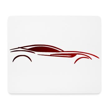 Car Silhouette Design - Mouse Pad (horizontal) - white - Front