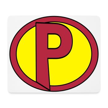 Super, Superheld, Superheldin, Hero, P - Mouse Pad (horizontal) - white - Front