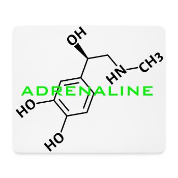 Adrenaline Strukturformel - Mousepad (Querformat) - Weiß - Vorne