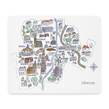 Lüneburg Landkarte - Mousepad (Querformat) - Weiß - Vorne