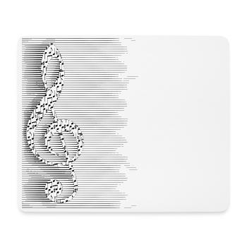 Musik überall dabei - Mousepad (Querformat) - Weiß - Vorne