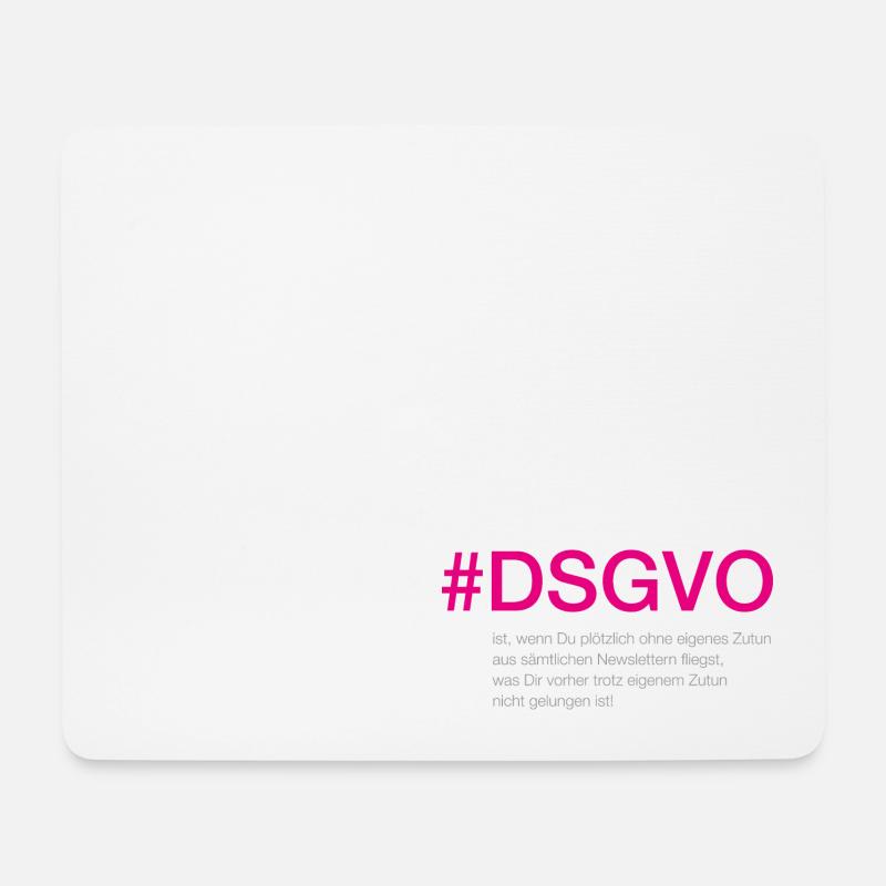 DSGVO - EU-Datenschutzgrundverordnung - Mousepad (Querformat) - Weiß