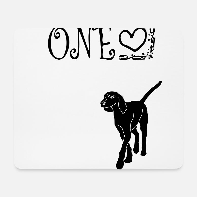 bracke dog - Mouse Pad (horizontal) - white