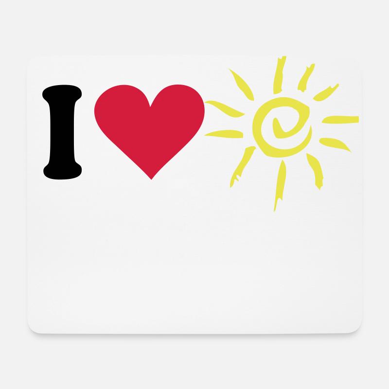 Sonne - Mousepad (Querformat) - Weiß