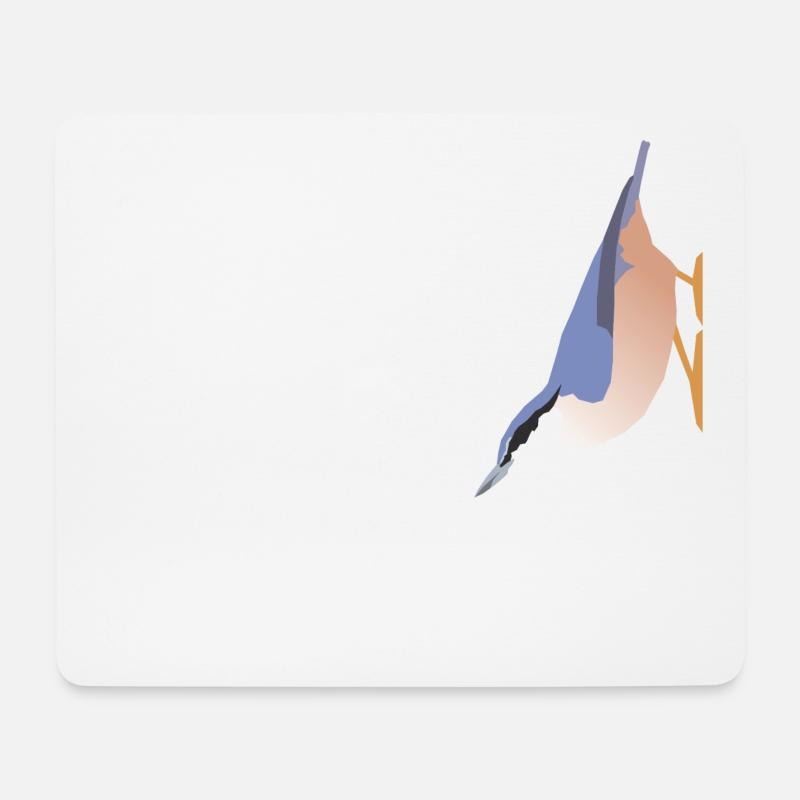 Kleiber (sitta europaea) - Mousepad (Querformat) - Weiß