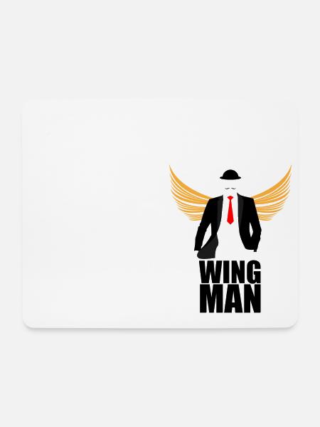 Wingman - Mousepad (Querformat) - Weiß