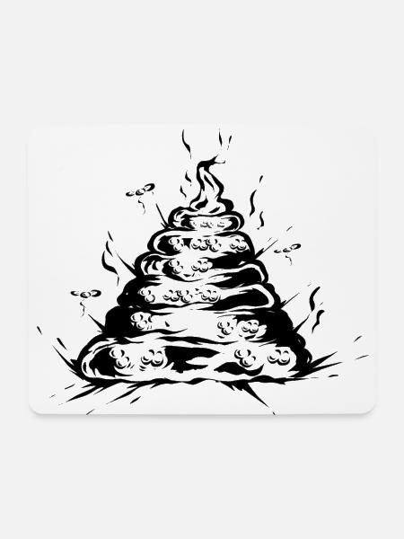 Toilette Klo Scheißhaufen - Mousepad (Querformat) - Weiß