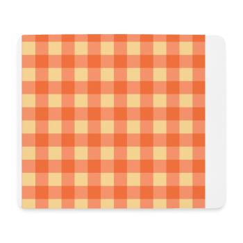 Motif à carreaux Buffalo rétro des années 70 en jaune orangé - Tapis de souris (format paysage) - blanc - Devant