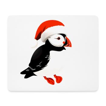 Weihnachtspuffin - Mousepad (Querformat) - Weiß - Vorne
