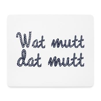 Mundschutz Gesichtsmaske Maske plattdeutsch platt - Mousepad (Querformat) - Weiß - Vorne