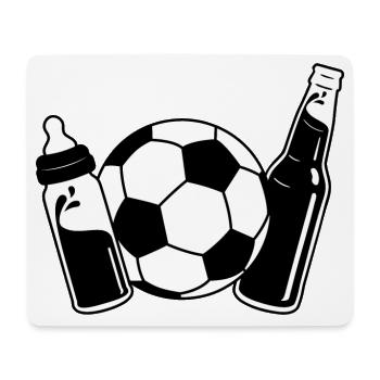 First Father's Day Football Dad Son Baby Bottle - Mouse Pad (horizontal) - white - Front