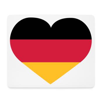 Deutschland Herz | Herz | Heart - Tapis de souris (format paysage) - blanc - Devant