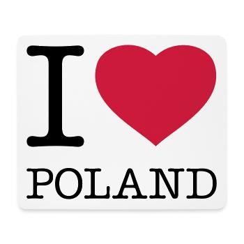 J’AIME LA POLOGNE Polen Polska - Tapis de souris (format paysage) - blanc - Devant