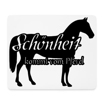 Schönheit und Pferd Geschenk Reiter Reiten Spruch - Mousepad (Querformat) - Weiß - Vorne