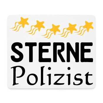 Sterne Polizist Geschenk - Mousepad (Querformat) - Weiß - Vorne