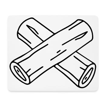 Achtung Vollpfosten - Mousepad (Querformat) - Weiß - Vorne