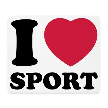 i love sport 2c - Mouse Pad (horizontal) - white - Front