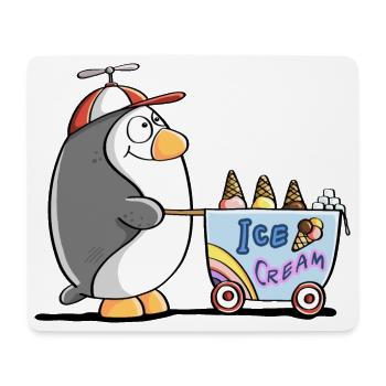 Pinguin Als Eisverkäufer - Eis - Mouse Pad (horizontal) - white - Front