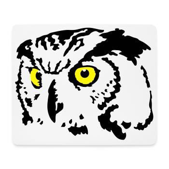 Eule - Mousepad (Querformat) - Weiß - Vorne