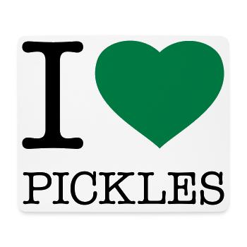 I LOVE PICKLES - Mouse Pad (horizontal) - white - Front