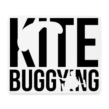 kitebuggying - Mousepad (Querformat) - Weiß - Vorne