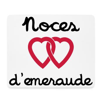 Noces d'emeraude - Tapis de souris (format paysage) - blanc - Devant