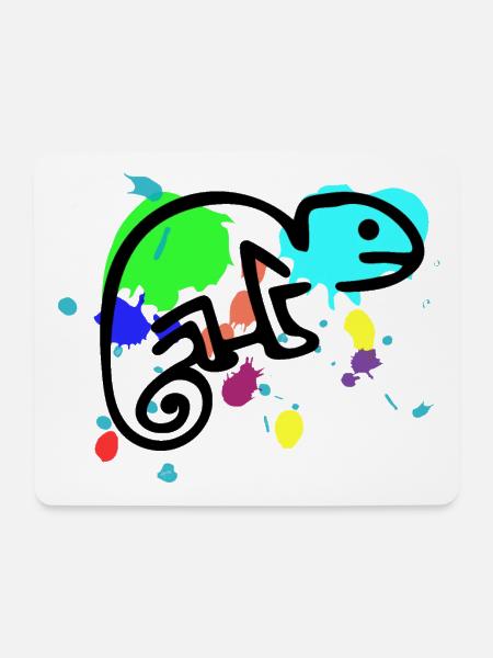 Colorful Chameleon - Mouse Pad (horizontal) - white