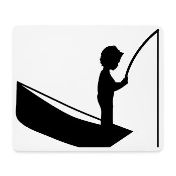 Eine Junge mit einer Angel - Mousepad (Querformat) - Weiß - Vorne
