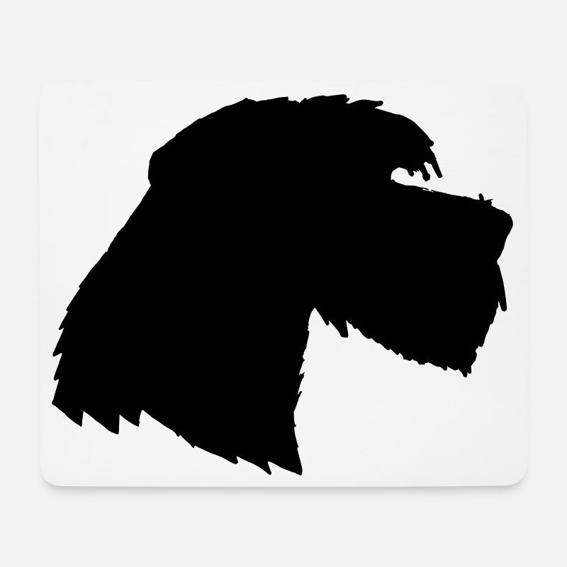 Hund Riesenschnauzer 3, Schnauzer schön - Mousepad (Querformat) - Weiß