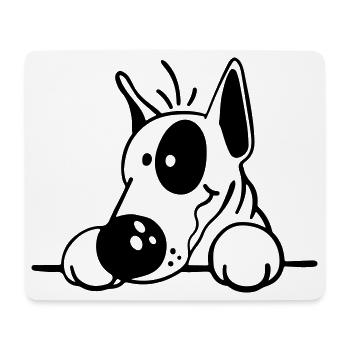 Cute Bull Terrier - Tapis de souris (format paysage) - blanc - Devant