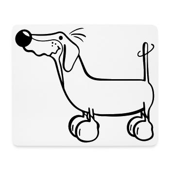 Der Dackel - Mousepad (Querformat) - Weiß - Vorne