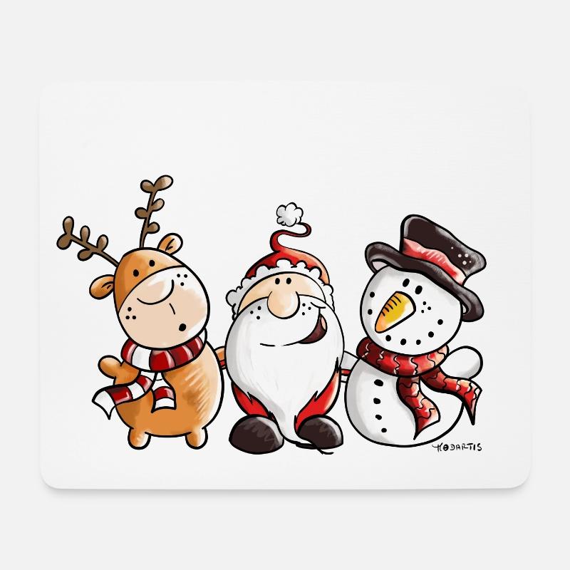 Weihnachtsmann unter Freunden - Weihnachten - Xmas - Mousepad (Querformat) - Weiß