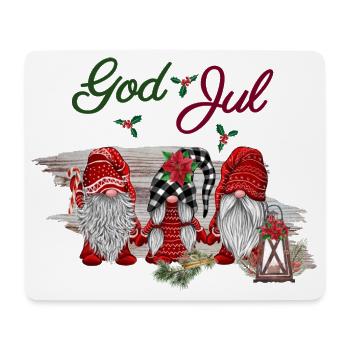 God jul Fröhliche Weihnachten Xmas Design - Mousepad (Querformat) - Weiß - Vorne