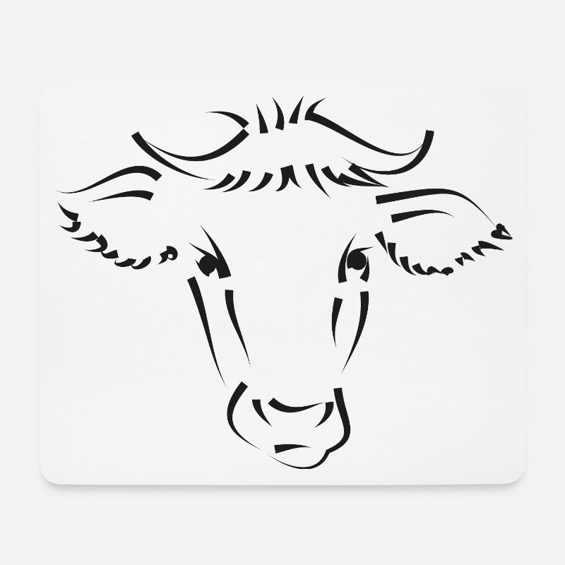 Vache Vaches - Tapis de souris (format paysage) - blanc
