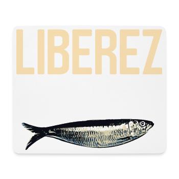 Liberez les sardines - Tapis de souris (format paysage) - blanc - Devant