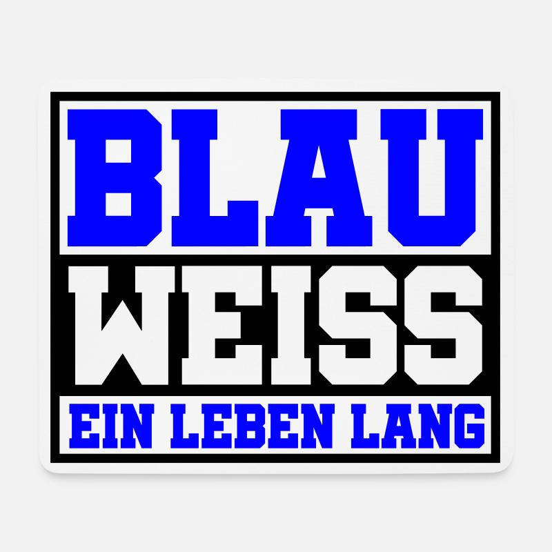 Blau Weiss ein Leben Lang | Farben änderbar - Mousepad (Querformat) - Weiß