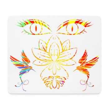 Visage zen - Tapis de souris (format paysage) - blanc - Devant